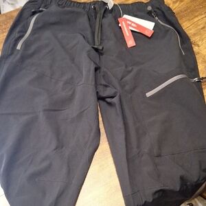 Black Jogger Pants with Gray Accents